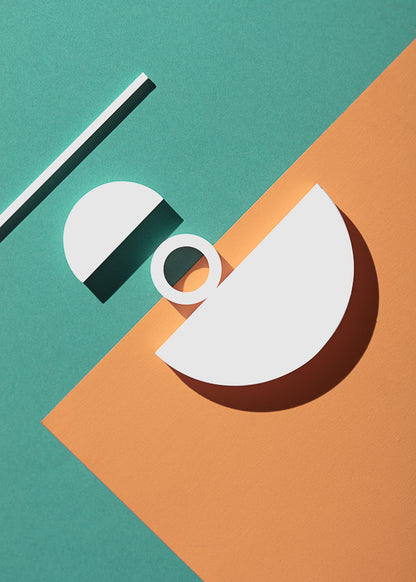 Geometrics Green and Orange